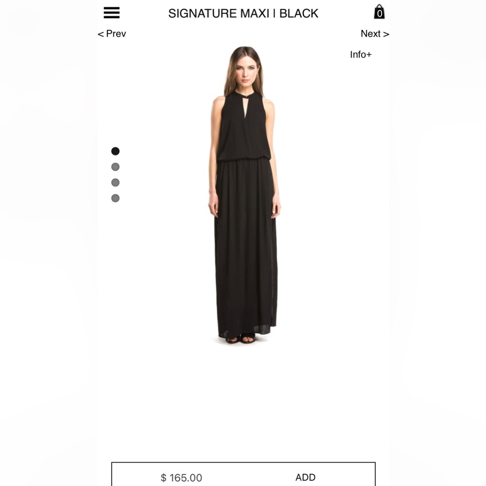 ANDB Maxi dress with gold button